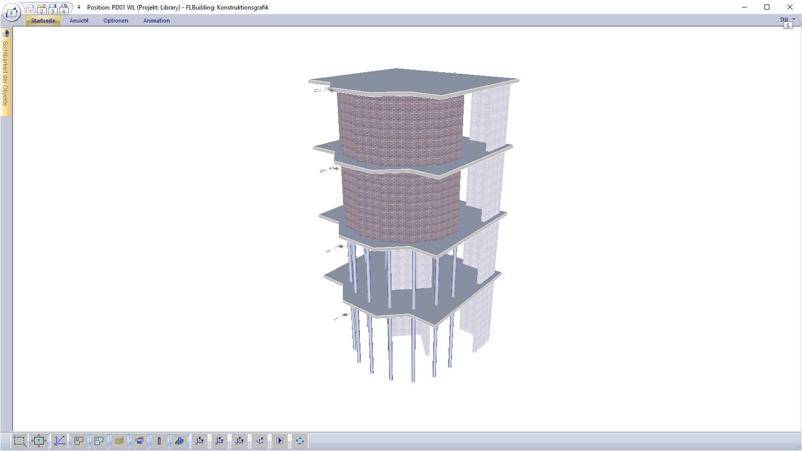 3D-Ansicht | Windlasten | FRILO